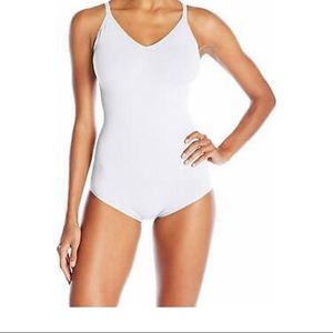 Yummie convertible halter bodysuit in white